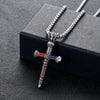 American Flag Nail Cross Pendant Necklace - InnovatoDesign