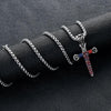 American Flag Nail Cross Pendant Necklace-Necklaces-Innovato Design-Innovato Design