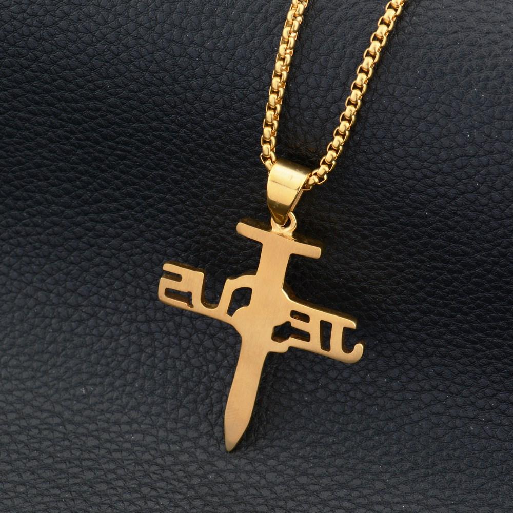 Hip Hop Jesus Cross Nail Pendant Necklace-Necklaces-Innovato Design-24-Innovato Design