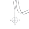 Upside Down Silver Plated Crucifix Cross Pendant - InnovatoDesign