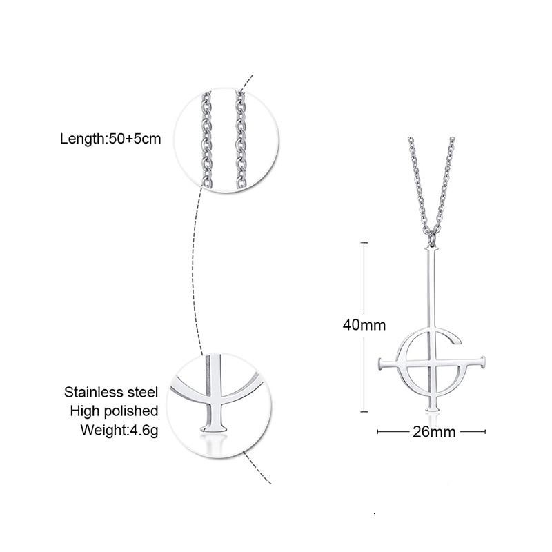 Upside Down Silver Plated Crucifix Cross Pendant-Necklaces-Innovato Design-Innovato Design