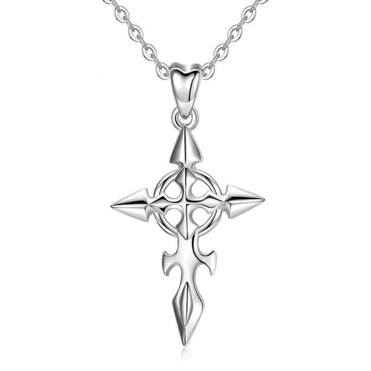 925 Sterling Silver Ortodox Celtic Cross Necklace-Necklaces-Innovato Design-18 inch-Innovato Design