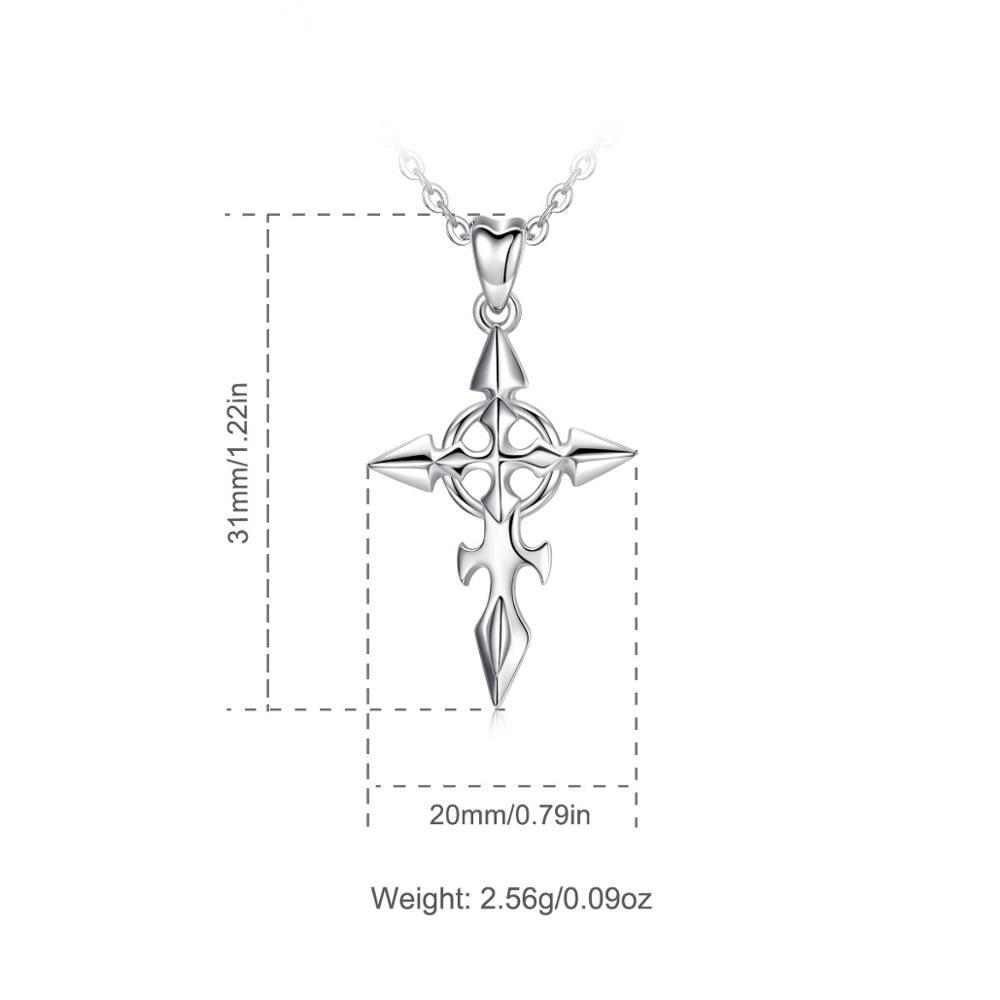 925 Sterling Silver Ortodox Celtic Cross Necklace-Necklaces-Innovato Design-18 inch-Innovato Design