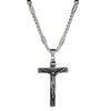 Silver Jesus Christ Crucifix Pendant with Bead Necklace - InnovatoDesign