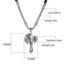 Stainless Steel Winged Cross Pendant with Black Beaded Necklace - InnovatoDesign