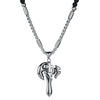 Stainless Steel Winged Cross Pendant with Black Beaded Necklace - InnovatoDesign