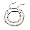 Rope Puka Shell Bracelet and Choker Set with Pearl End-Necklaces-Innovato Design-White, Black-Innovato Design