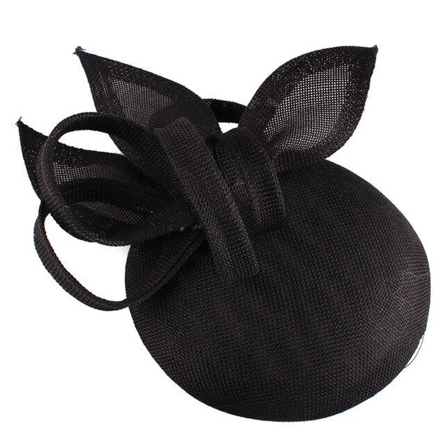 Vintage Linen Pillbox Fascinator Hat-Hats-Innovato Design-Black-Innovato Design