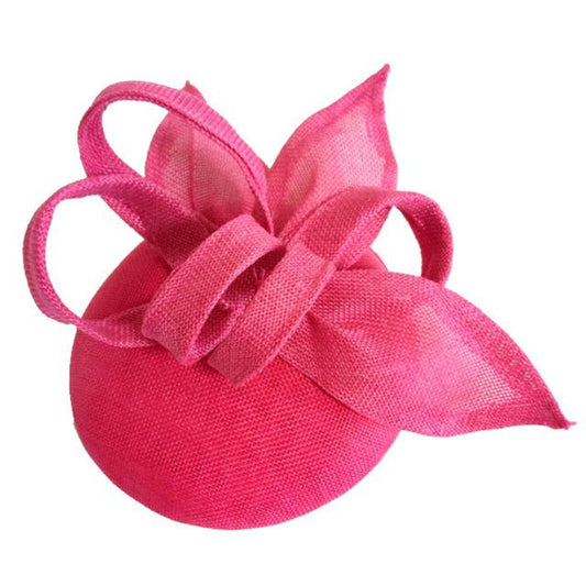 Vintage Linen Pillbox Fascinator Hat-Hats-Innovato Design-Rose Red-Innovato Design