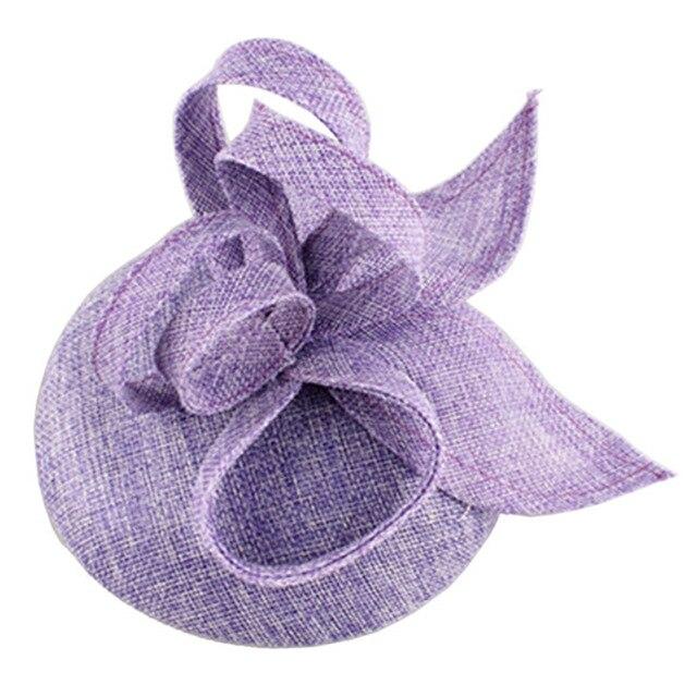 Vintage Linen Pillbox Fascinator Hat-Hats-Innovato Design-Purple-Innovato Design