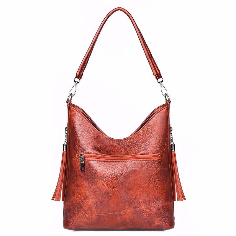 Vintage Luxury Designer Casual Leather Top-Handle Tote Bag, Shoulder Bag and Handbag-Handbags-Innovato Design-Black-Innovato Design