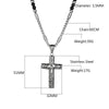 Silver Cross Pendant with Black Hematite Stone Bead Necklace - InnovatoDesign