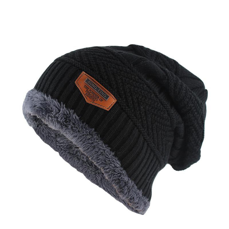 Wool Cotton Knit Hat, Beanie or Skullie-Hats-Innovato Design-Black-Innovato Design