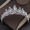 Baroque Crystal Flower Tiara, Necklace & Earrings Wedding Jewelry Set-Jewelry Sets-Innovato Design-Innovato Design