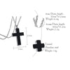 Urn Cross with Black Inlay Pendant and Chain Necklace - InnovatoDesign