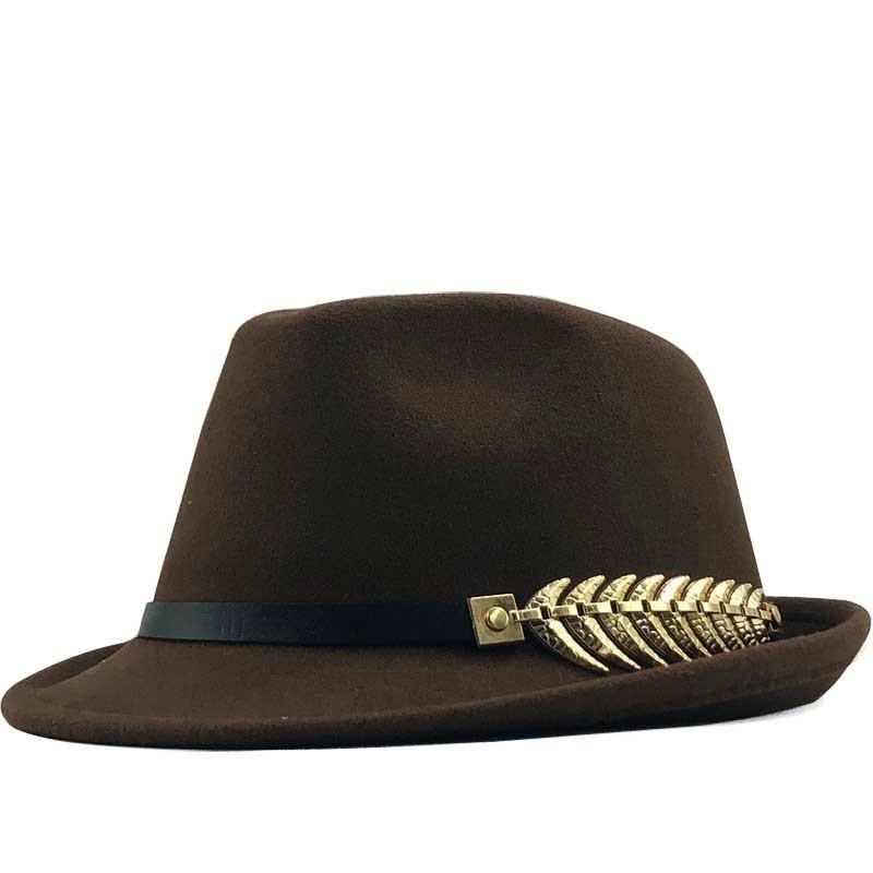 Wool Felt Trilby Fedora Hat with a Laurel Crown Belt Hatband-Hats-Innovato Design-Deep Grey-Innovato Design