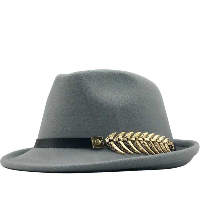Wool Felt Trilby Fedora Hat with a Laurel Crown Belt Hatband-Hats-Innovato Design-Deep Grey-Innovato Design