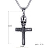 Stainless Steel Skull Cross Pendant with Enamel Inlay Necklace-Necklaces-Innovato Design-Innovato Design