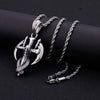 Steel Skull and Scythe Cross Pendant with Chain Necklace-Necklaces-Innovato Design-18-Innovato Design