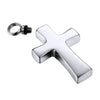 Polished Metallic Cross Mini-Urn Pendant with Chain Necklace-Necklaces-Innovato Design-Silver-Innovato Design