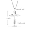 Silver Winged Cross Urn Pendant Necklace - InnovatoDesign