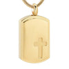 Dog Tag Urn with Engraved Cross Pendant Necklace - InnovatoDesign