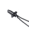 Black Jesus Christ Urn Pendant with Round Chain Necklace - InnovatoDesign