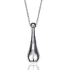 Baseball Bat-shaped Urn Pendant with Chain Link Necklace-Necklaces-Innovato Design-Silver-24