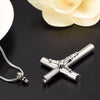 Metallic Jesus Christ Crucifixion Memorial Mini-Urn Pendant Necklace - InnovatoDesign