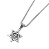 Messianic Star of David with Cross Pendant Necklace-Necklaces-Innovato Design-Gold-Innovato Design