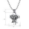 Silver Closed Wing Cross Pendant Memorial Urn Necklace-Necklaces-Innovato Design-Innovato Design