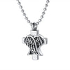 Silver Closed Wing Cross Pendant Memorial Urn Necklace - InnovatoDesign