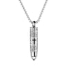Stainless Steel Bullet Pendant with Lord's Prayer Engraving - InnovatoDesign