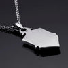Silver Shield Blade Cross Pendant and Necklace - InnovatoDesign