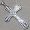 Sterling Silver Full Crystal Cross Pendant Necklace - InnovatoDesign