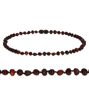 Natural Baltic Amber Stone Bead Necklace-Necklaces-Innovato Design-Cherry-13-Innovato Design