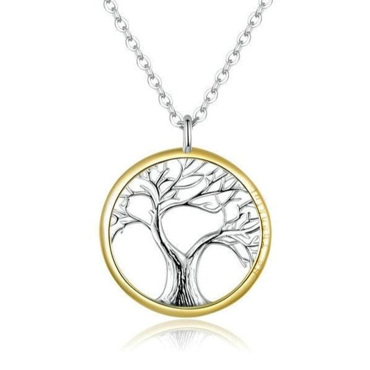 Tree of Life 925 Sterling Silver Fashion Wedding Pendant Necklace-Necklaces-Innovato Design-Innovato Design