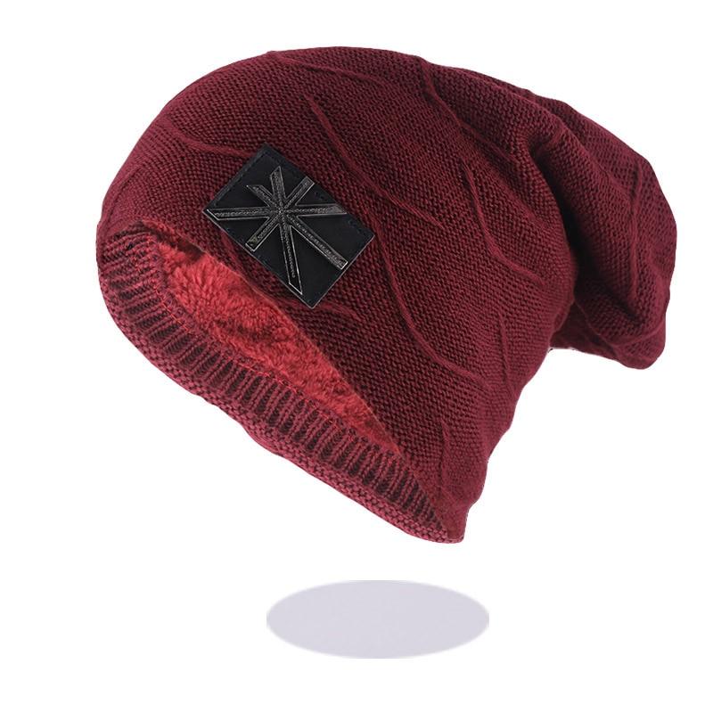 Flag Geometric Wool and Cotton Knit Winter Hat, Beanie, Bonnet or Skullie-Hats-Innovato Design-Red-Innovato Design