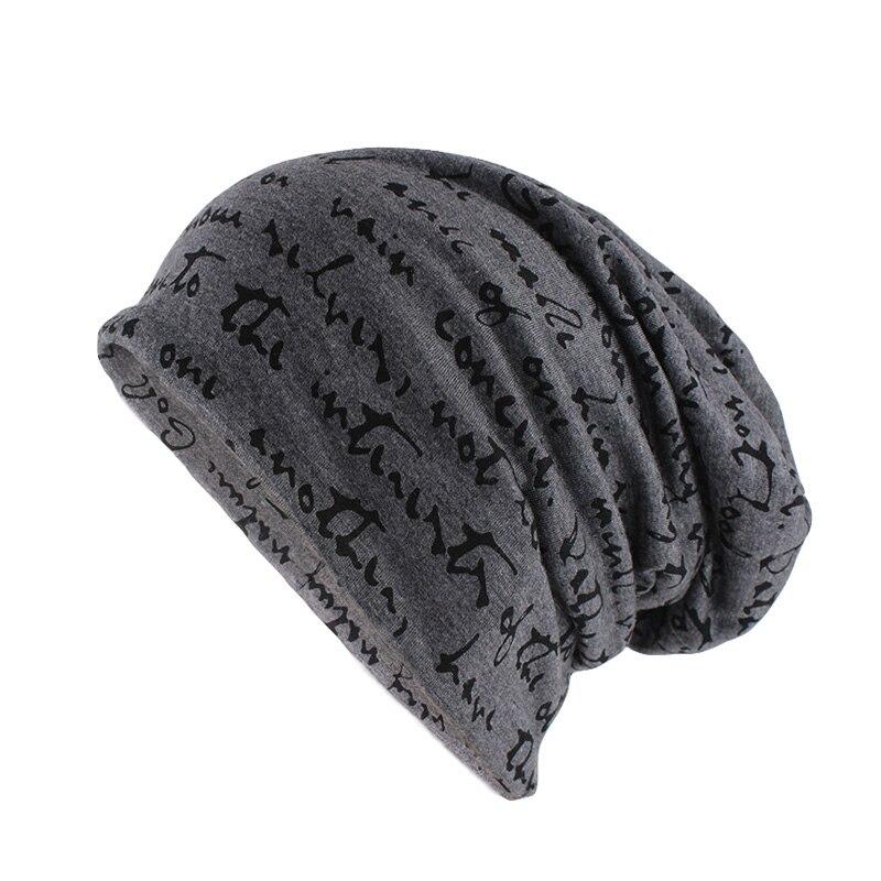 Scribbled Letters Style Cotton Beanie or Skullie-Hats-Innovato Design-Gray-Innovato Design