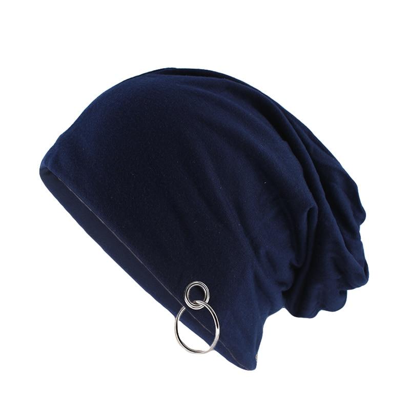 Solid Color Beanie or Skullie with Hoop-Hats-Innovato Design-Black-Innovato Design