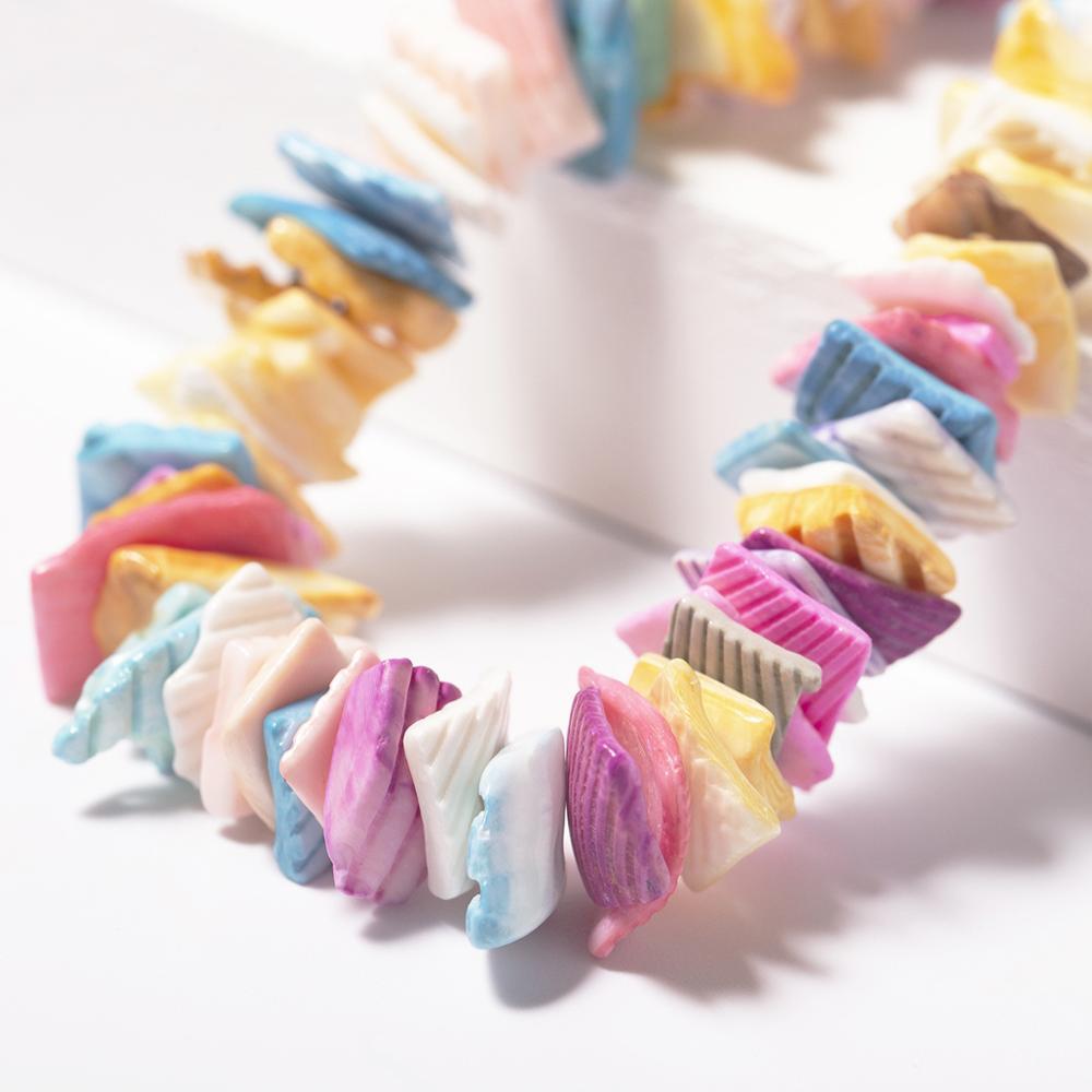 Puka Multicolor Pastel Clam Chip Choker Necklace-Bracelets-Innovato Design-Innovato Design