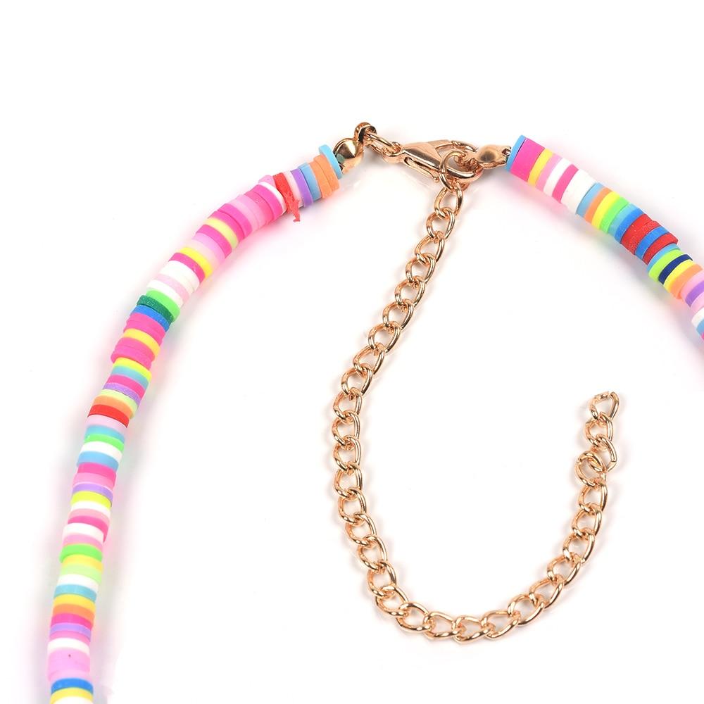 Flat Candy Color Bead Necklace with Puka Shell and Stone Pendants-Necklaces-Innovato Design-Innovato Design