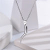 925 Sterling Silver Horn Pendant Chain Necklace