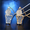 Sterling Silver Crystal Basketball Hoop Pendant Necklace-Necklaces-Innovato Design-Silver-18-Innovato Design