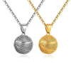 Metallic Basketball Pendant with Link Chain Necklace - InnovatoDesign