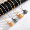 Metallic Basketball Pendant with Link Chain Necklace - InnovatoDesign