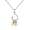 Silver Fish Hook with 3 Multicolor Fishes Pendant-Necklaces-Innovato Design-Innovato Design