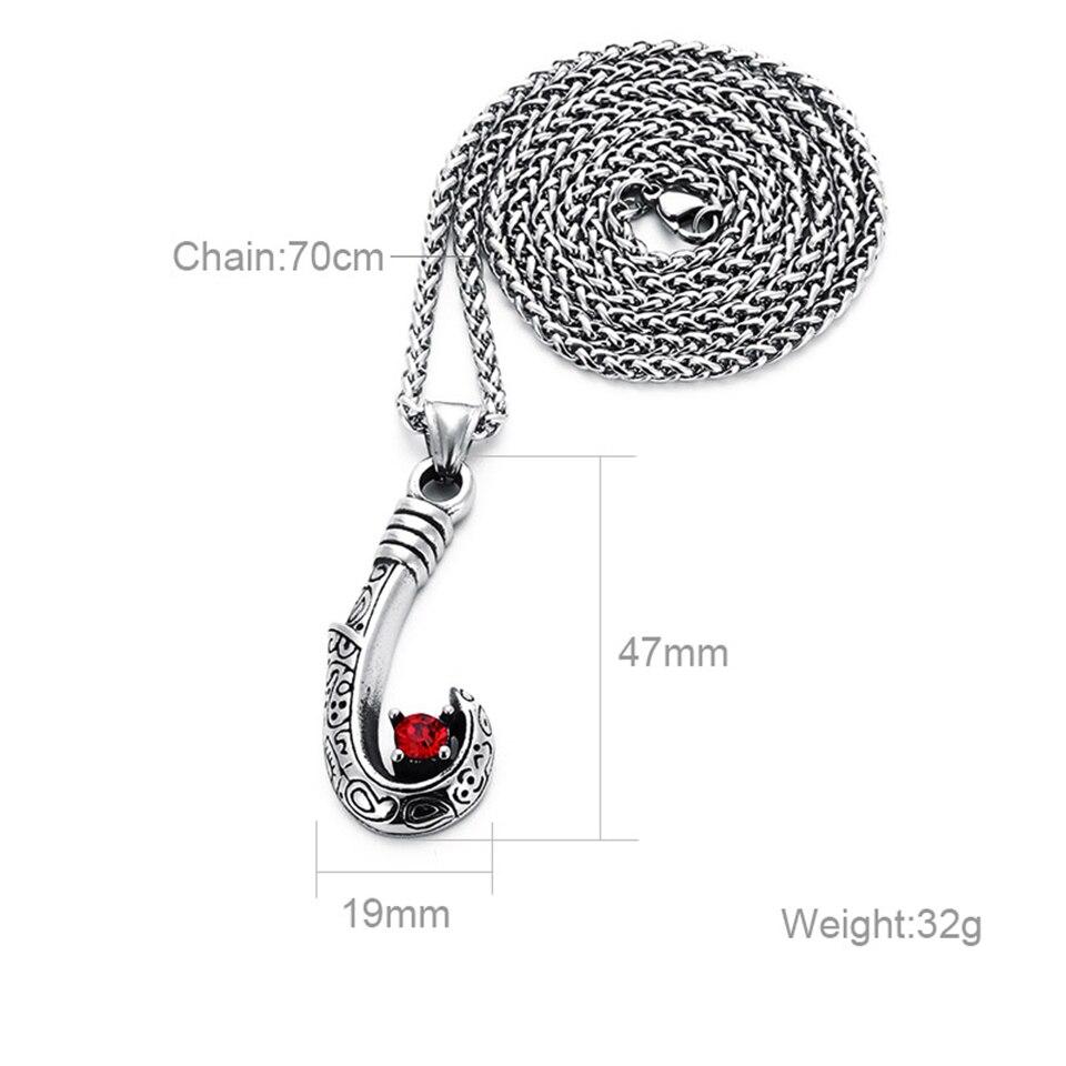 Stainless Steel Silver Fish Hook Pendant Chain Necklace-Necklaces-Innovato Design-Innovato Design
