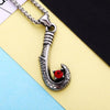Stainless Steel Silver Fish Hook Pendant Chain Necklace
