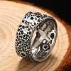 Starry Sky Blue Cubic Zirconia 925 Sterling Silver Vintage Punk Ring-Rings-Innovato Design-Innovato Design